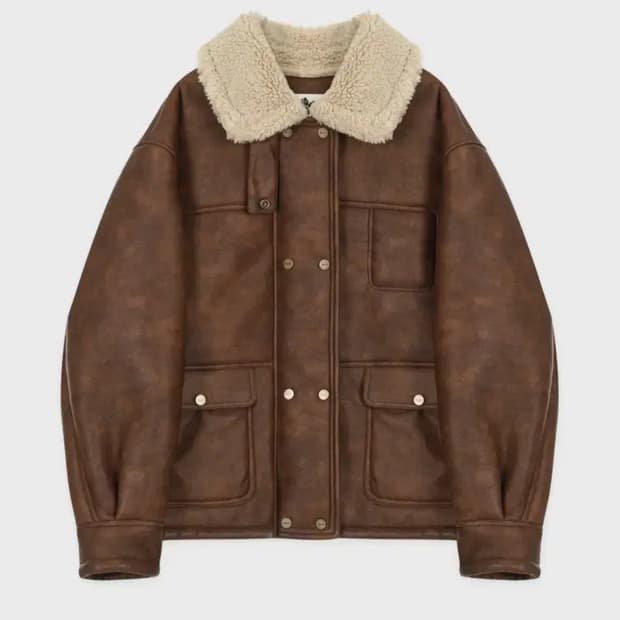 시눈 빈티지 무스탕 브라운 새제품