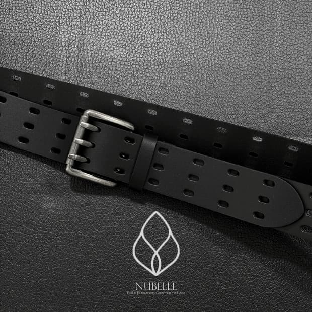 🌗 Biker punched belt / 바이커 펀칭 볼드 벨트