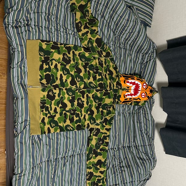 BAPE 베이프 ABC 카모 타이거 후드집업 XXL
