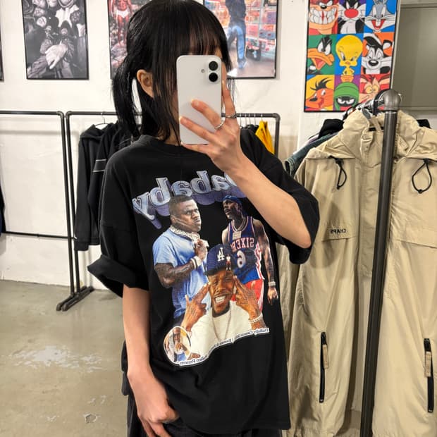 다베이비 힙합 그래픽 반팔