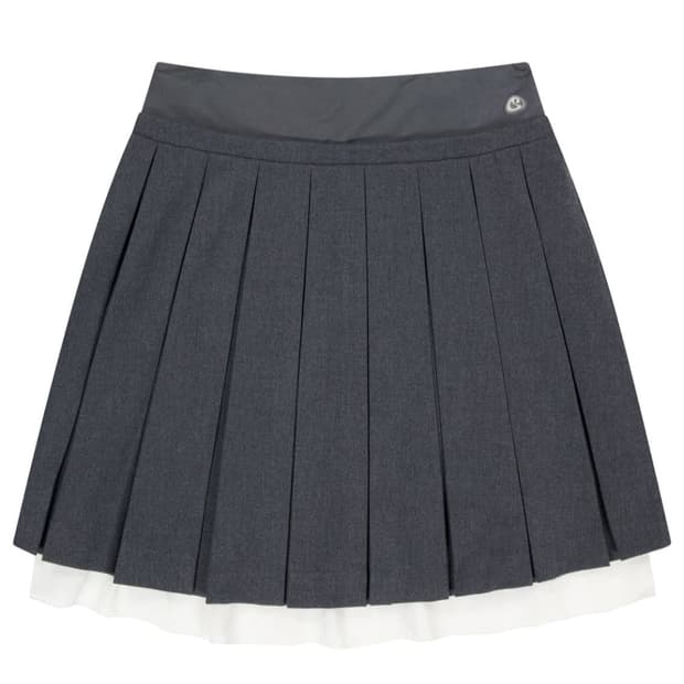 [구해요!] 코이세이오 더블 웨이스트 플리츠 스커트 그레이 2 사이즈