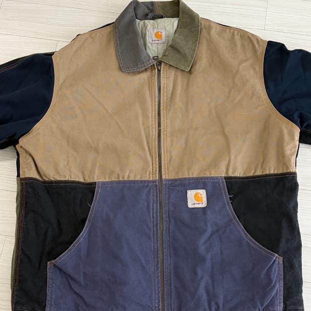 칼하트 리메이크 패치워크자켓