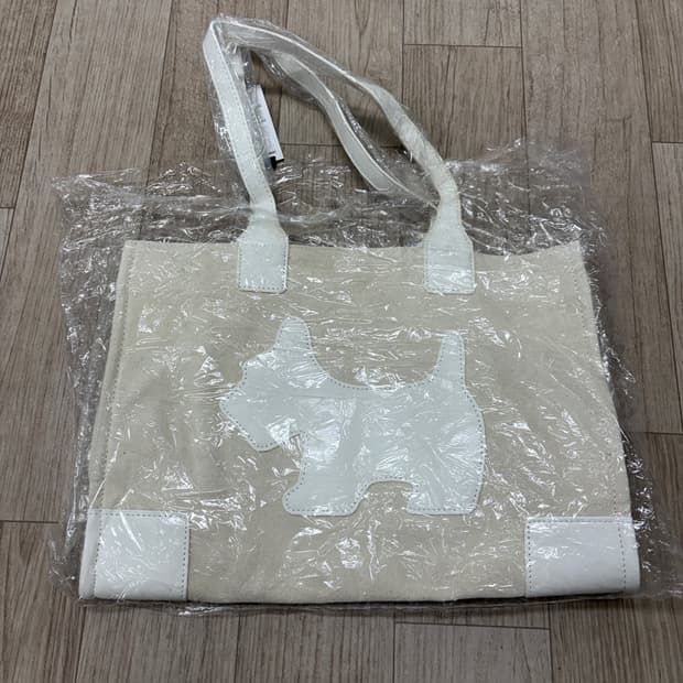 아가타 스코티시테리어 토트백 아이보리