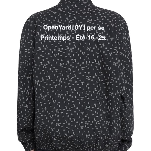오와이 FLORAL TRACK JACKET - BLACK