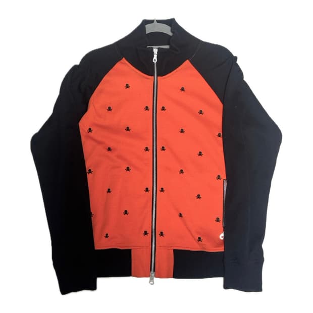 빈티지 오렌지 해골 스컬 집업 