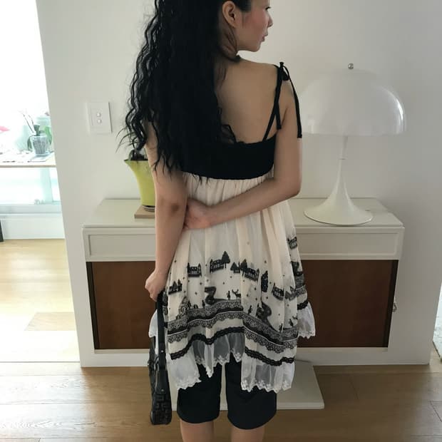 vintage lace pattern sleeveless
