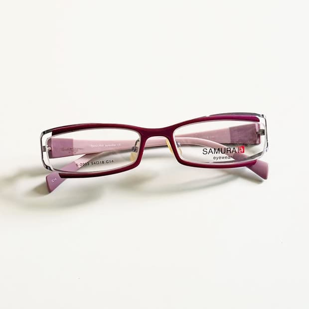 SAMURAI EYEWEAR 레이어드 스퀘어 메탈 빈티지 안경