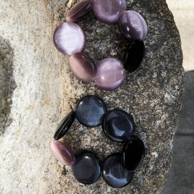 dotted motif bracelet (purple)