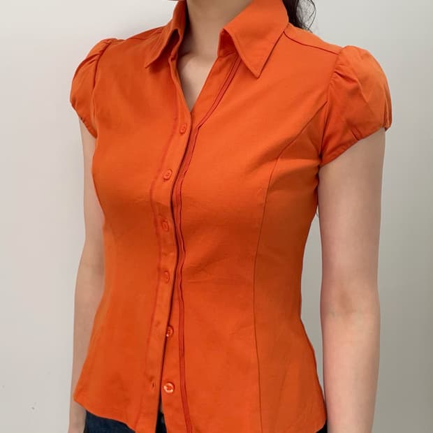 Naracamicie 오렌지 카라티셔츠