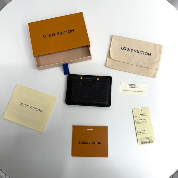 [정품] 루이비통 앙프렝뜨 카드지갑 블랙