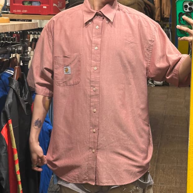 [HI] 칼하트 반팔셔츠 핑크