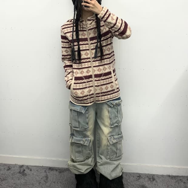 멀티 포켓 y2k 데님 팬츠