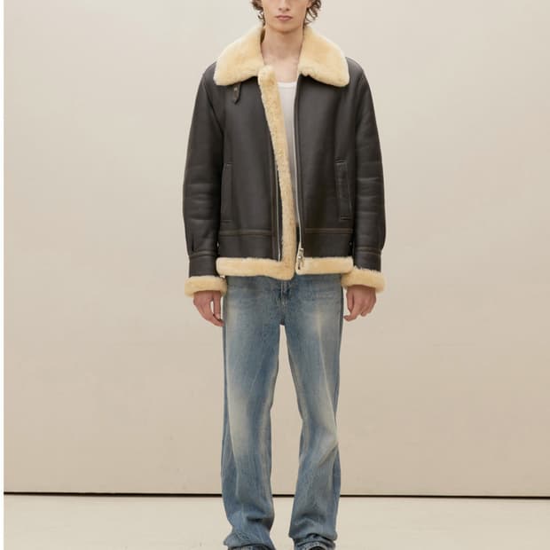 [M] 스페로네 B-3 리얼 레더 (램스킨) 무스탕 브라운