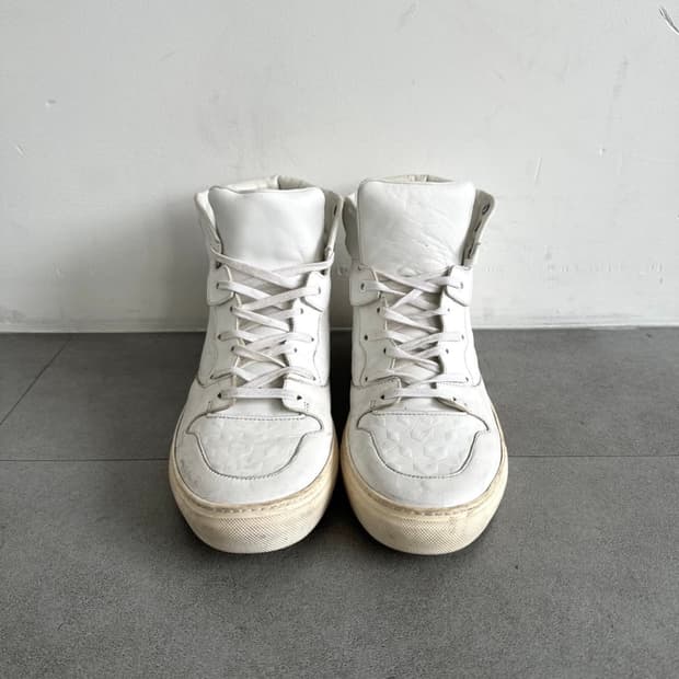 발렌시아가 모노크롬 화이트 레더 하이탑 280