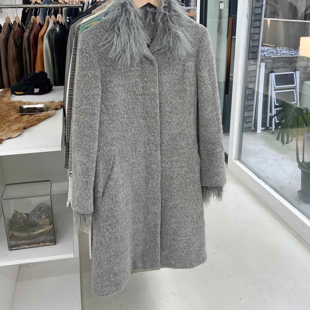 마렐라 막스마라 섀기 디테일 코트