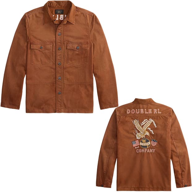 더블알엘 임브로이더 헤링본 트윌 오버셔츠 m사이즈 구매합니다.