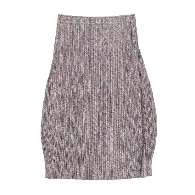 Pleats Please Knitting Print Skirt/ 3