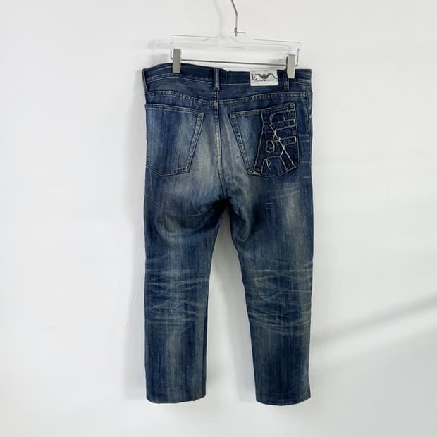 엠포리오 아르마니 패치 워싱 진 