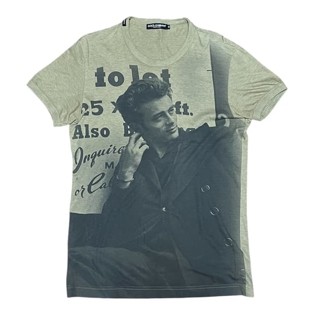 Dolce & Gabbana 제임스 딘 프린팅 티셔츠