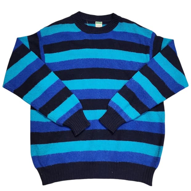 베네통 블루 스트라이프 니트 (L)