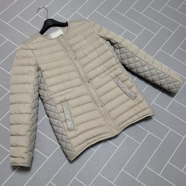 maje 마쥬 양가죽 퀼팅 배색 덕다운 패딩1 (S-55)