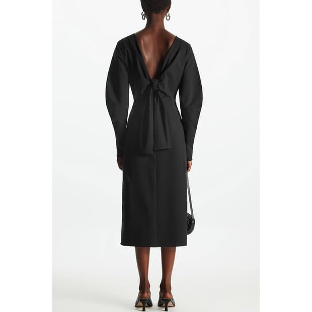 코스 COS 타이 백 미디 원피스