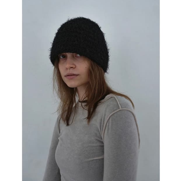 낫띵에브리띵 헤어리 비니 블랙