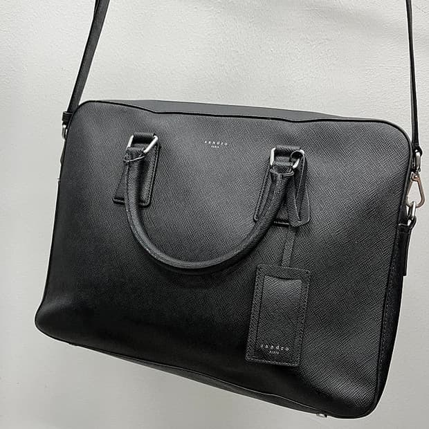 산드로 사피아노 레더 브리프케이스 