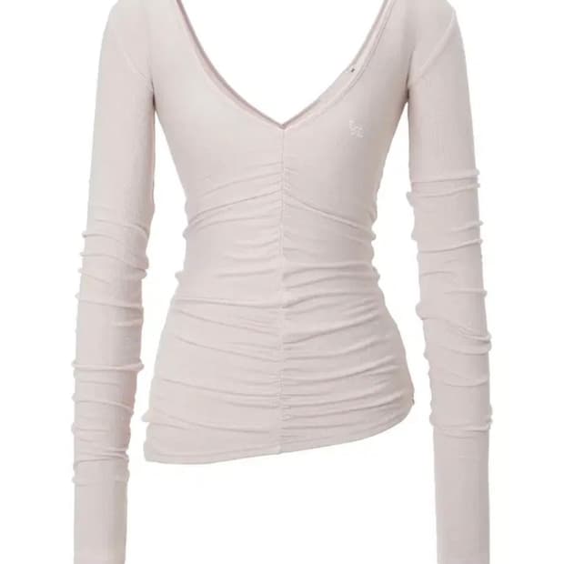 쓰리타임즈 허쉬 슬림 탑 핑크 s