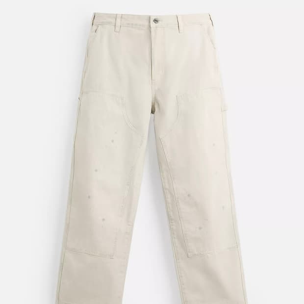 자라 스플래터 카펜터 포켓 더블니 팬츠 30