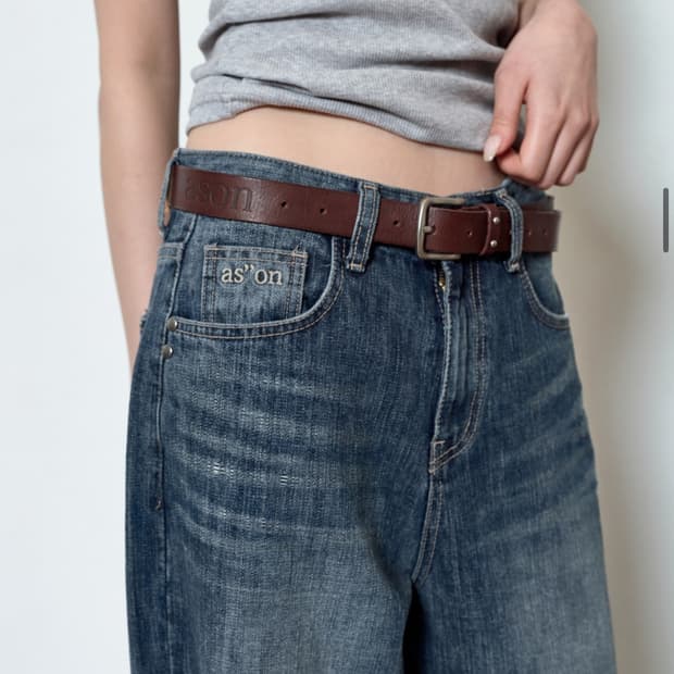 애즈온 바지 /FADE DENIM WASHING PANTS / BLUE