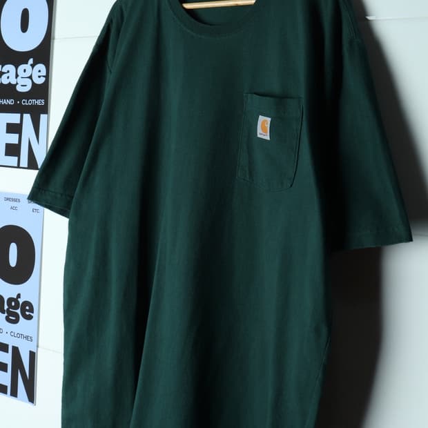 (XL-4XL) 칼하트 반팔 티셔츠 USA 딥그린 워크-H36412