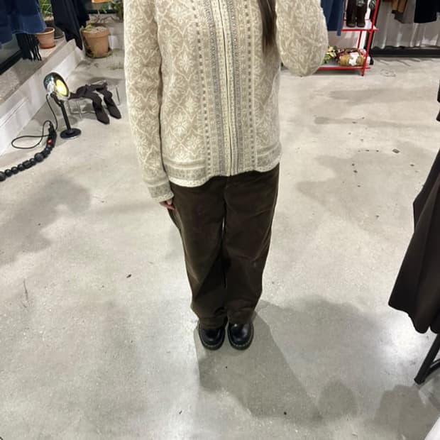 눈꽃 디테일 지퍼 패턴 가디건 집업