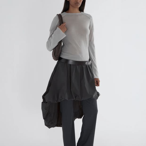 [36,38]팔로마울 Fanquir 비대칭 퍼프 스커트