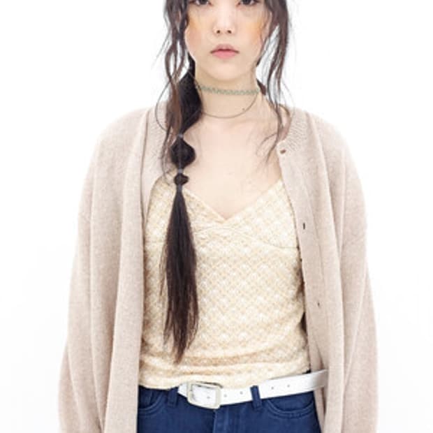 샵페어리 linen boucle cardigan
