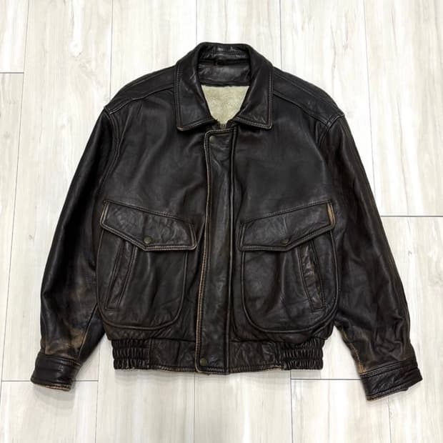 Deep Dark Brown Sheepskin Bomber Jacket