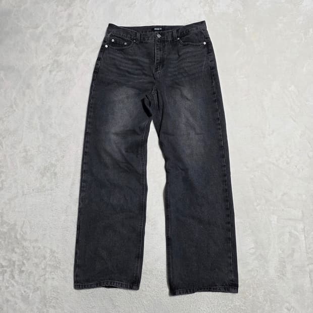 (XL)드로우핏 유주얼 세미 와이드 데님 팬츠 다크그레이