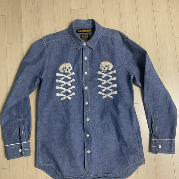 네이버후드 데님셔츠 L