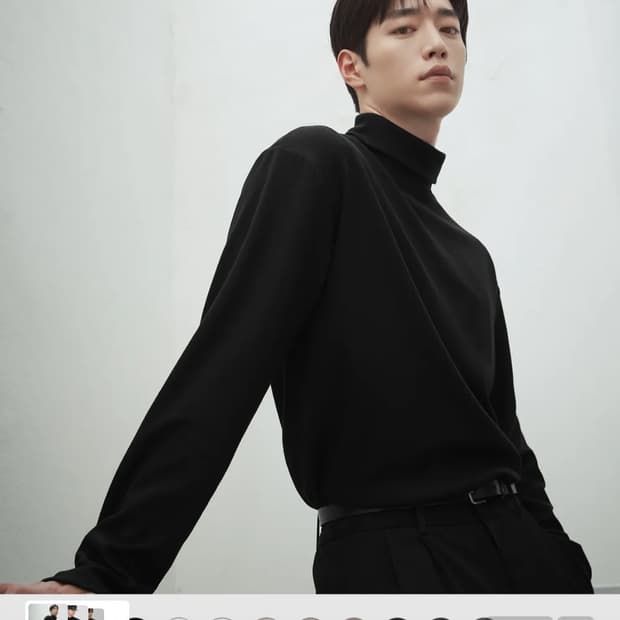 드로우핏 터틀넥 니트 티셔츠