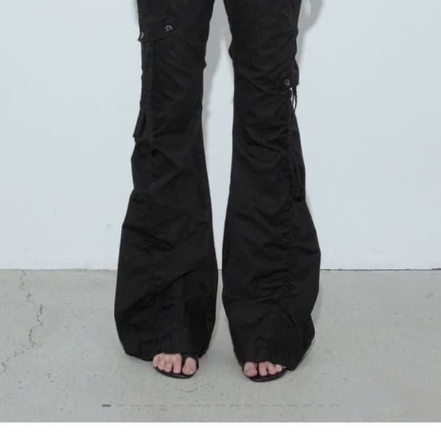 보헤미안서울 WASHED SHIRRING CARGO PANTS