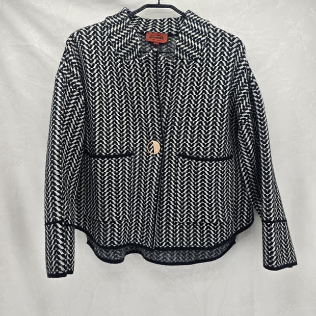 MOSIQINA 헤링본 패턴 울 자켓