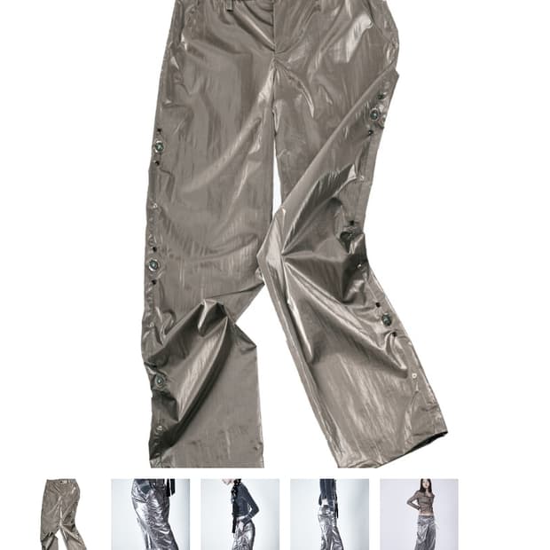 elfelfelf 엘프엘프엘프 아카이브 로우라이즈 스투드 팬츠 브라운