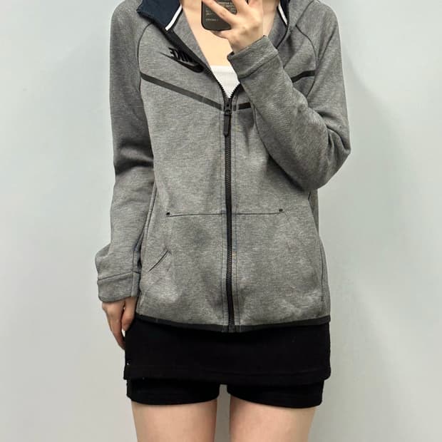 나이키 테크팩 그레이 후드집업