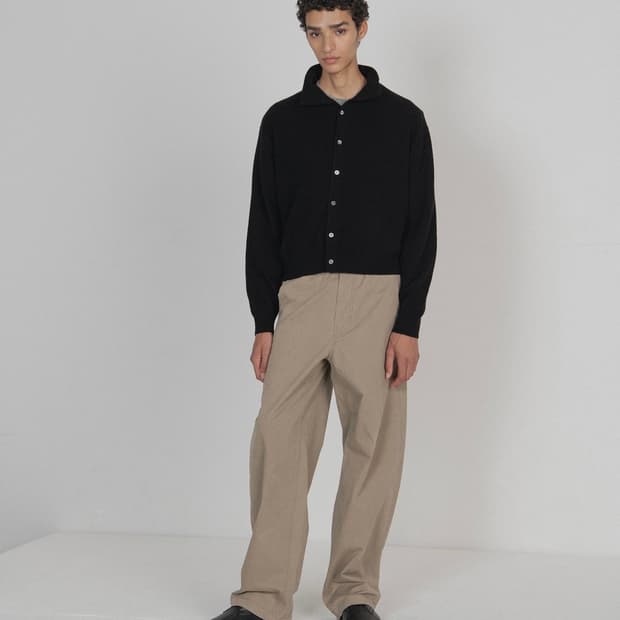 브라운야드 캐시미어 스탠드 칼라 가디건 블랙 3사이즈