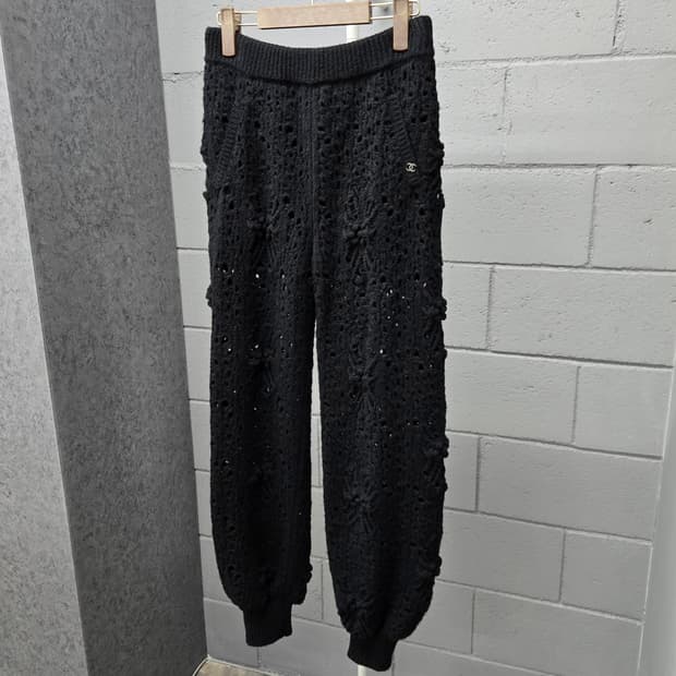 백화점판 / 샤넬 CC로고 캐시미어 조거팬츠 38
