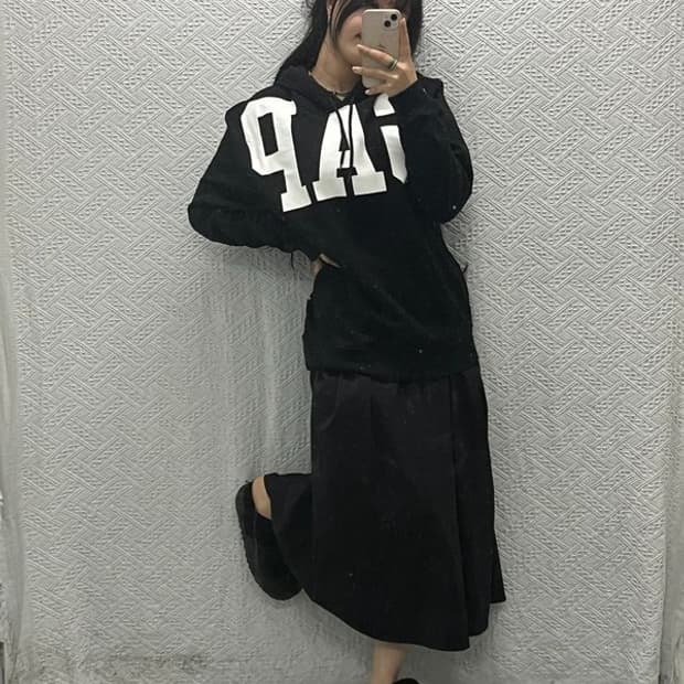 갭 올드스쿨 빅로고 백프린팅 후드티 L C06491