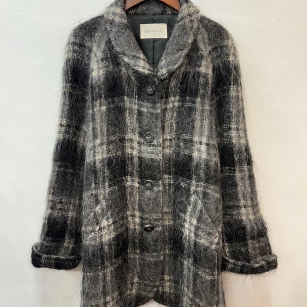 모헤어혼방코트