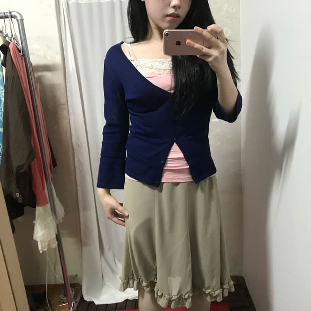 앤틱 빈티지 글리터 버튼 가디건