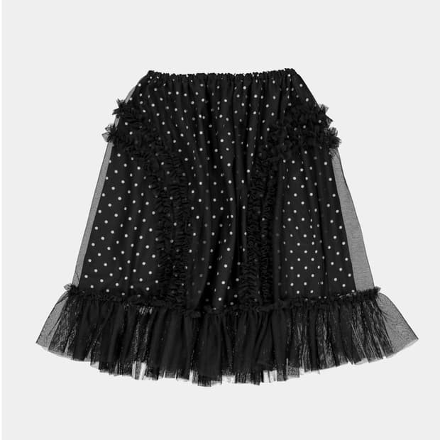 생긴스튜디오 러플 도트 샤스커트