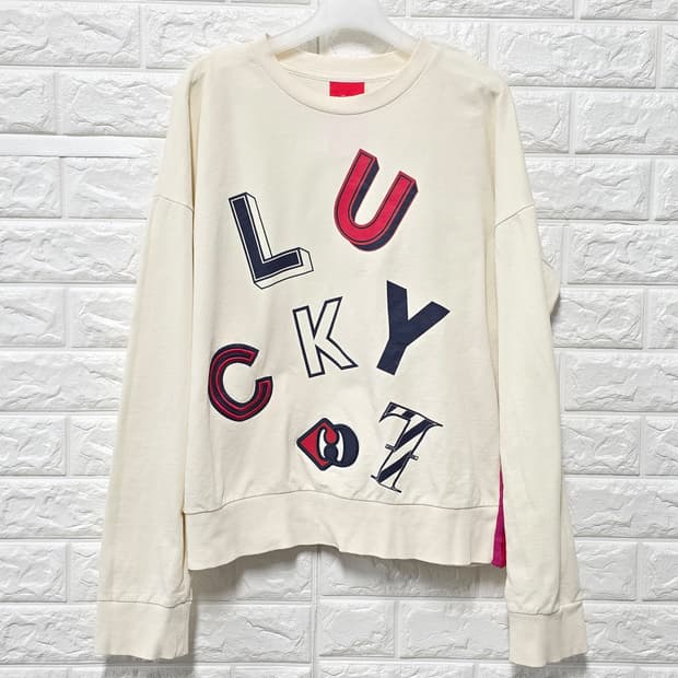 택포// L 19s럭키슈에뜨 맨투맨티 아이보리 